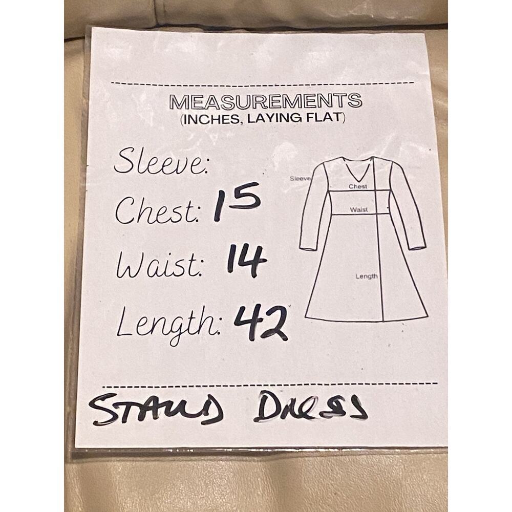 Staud Women’s Abstract Vegan Leather Bustier Corset Midi Dress Size 8 Cream - Picture 6 of 6